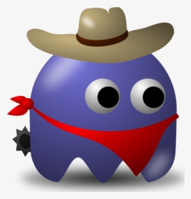Pcman Game Baddie Cowboy Svg Clip Arts - Pacman Cowboy, HD Png Download, Transparent PNG
