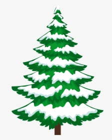 Christmas Tree Snow Clipart - Snowy Christmas Tree Clipart, HD Png Download, Transparent PNG
