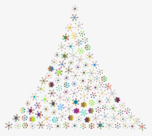 Prismatic Snowflake Christmas Tree 2 No Background - Abstract Christmas Tree Vector Png, Transparent Png, Transparent PNG