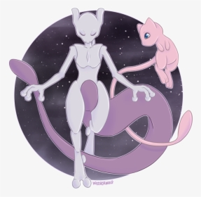 [r] Mew And Mewtwo - Png Of Cute Mew And Mew 2, Transparent Png, Transparent PNG