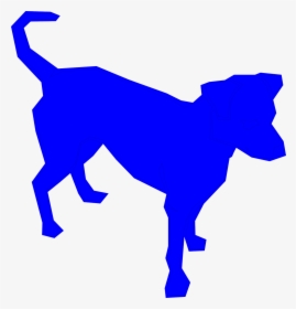 Dog, Silhouette, Top, Tail, Blue - Blue Dog Clipart, HD Png Download, Transparent PNG