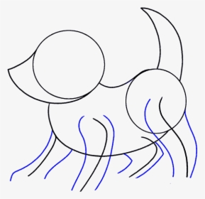 How To Draw Cartoon Dog - Line Art, HD Png Download, Transparent PNG