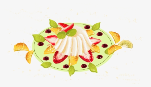 Plato Fruta Pastel Ensalada Png Y Psd - จาน เค้ก ผล ไม้ การ์ตูน, Transparent Png, Transparent PNG