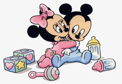 Baby Minnie And Mickey Hug Clipart Png Baby Mickey And Minnie Mouse Transparent Png Transparent Png Image Pngitem