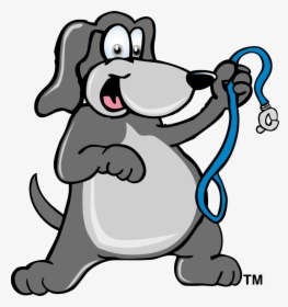 Fat Dog With A Leash - Cartoon Dog With Leash, HD Png Download, Transparent PNG