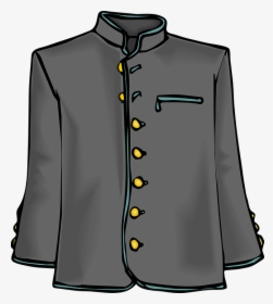 Coat, Jacket, Clothing, Uniform, Grey, Costume - Jacket Clip Art, HD Png Download, Transparent PNG