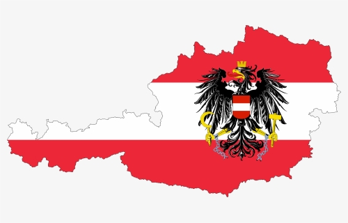 Transparent Austria Flag Png - Flag Map Of Austria, Png Download, Transparent PNG