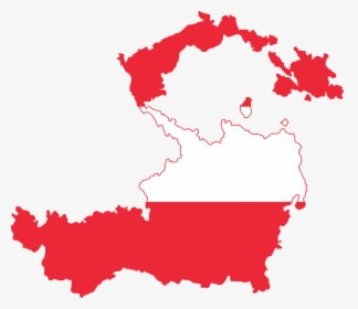 Flag Map Republic Of German Austria - Austria Flag And Map, HD Png Download, Transparent PNG