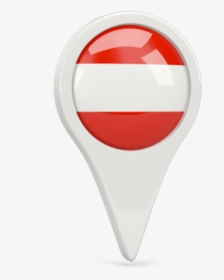 Round Pin Icon - Austria Flag Icon Pin, HD Png Download, Transparent PNG