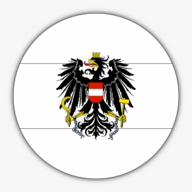 Austria Flag Button Black White Line Art 1969px - Logo Of Austria, HD Png Download, Transparent PNG