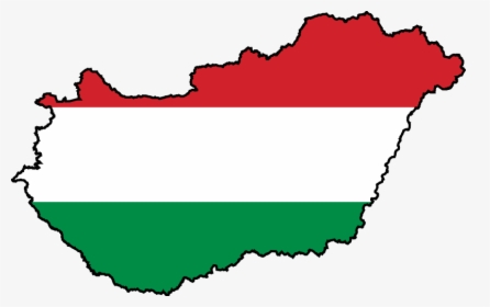 Hungary Flag - Map Of Hungary With Flag, HD Png Download, Transparent PNG