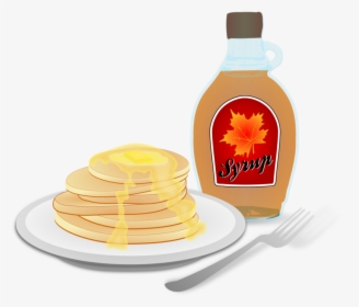 Food,breakfast,pancake - Pancakes And Maple Syrup Clipart, HD Png Download, Transparent PNG