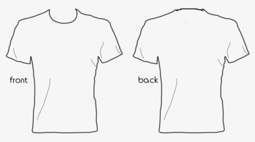 White T Shirt Front Back - T Shirt Design Template Png, Transparent Png, Transparent PNG