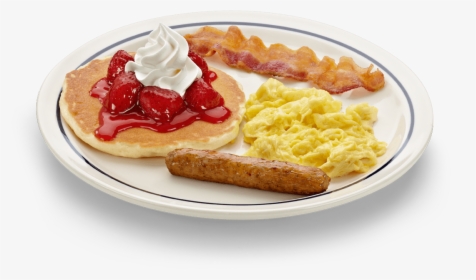 Ihop Pancakes Scrambled Eggs And Bacon, HD Png Download, Transparent PNG