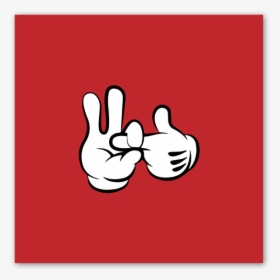 Mickey Mouse Sexy Hands Sticker - Mickey Fuck Hand Sign, HD Png Download, Transparent PNG