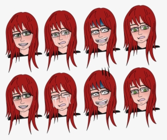 Anime, Head, Funny, Face, Fun, Portrait, Glasses, Happy - Аниме Голова, HD Png Download, Transparent PNG