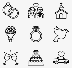Wedding Icon Vector - Cute Icon Png Black And White, Transparent Png, Transparent PNG