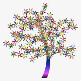 Colorful Floral Tree - Colourful Tree Png Transparent, Png Download, Transparent PNG