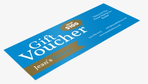 Jean S Bakery Gift Certificate Template Preview - Electric Blue, HD Png Download, Transparent PNG
