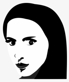Face, Woman, Portrait, Lips, Doll Face, Contour, Human - Portrait Graphic Black And White, HD Png Download, Transparent PNG