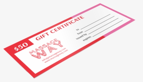 Massage Way Gift Certificate Template Preview - Label, HD Png Download, Transparent PNG