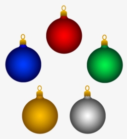 Colorful Ornaments Png Free Pic - Christmas Tree Decorations Clip Art, Transparent Png, Transparent PNG