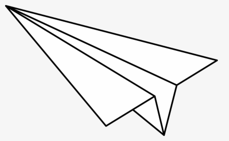 Line Art,triangle,symmetry - Paper Airplane Clipart Black And White, HD Png Download, Transparent PNG