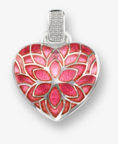 Nicole Barr Designs Sterling Silver Heart Choker Necklace-pink - Locket, HD Png Download, Transparent PNG