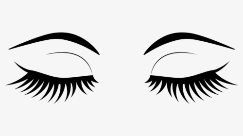 Closed Women Eyes, Eyelashes, Eyebrow, Eye, Face, Human - Closed Pink Eyes Clipart, HD Png Download, Transparent PNG