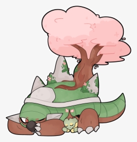 Torterra With Cherry Blossom Tree, HD Png Download, Transparent PNG