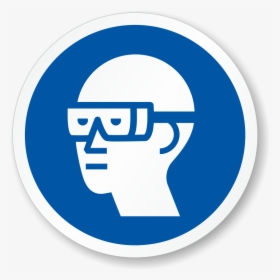 Man Wearing Protective Face Shield Png - Wear Eye Protection Signs, Transparent Png, Transparent PNG