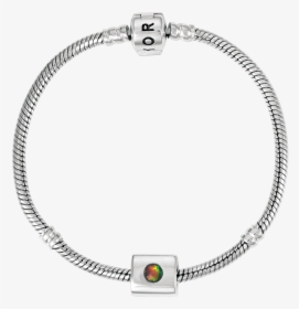 Korite Ammolite Sterling Silver Charm - Bracelet, HD Png Download, Transparent PNG