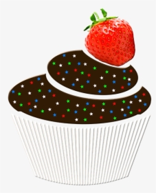 Muffin, Fruit, Strawberry, The Sweetness, The Cake - Muffin, HD Png Download, Transparent PNG