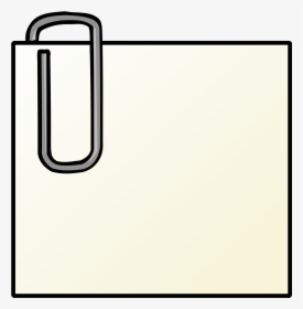 Filenote With Paperclip Nicu - Paperclip On Paper Drawing, HD Png Download, Transparent PNG