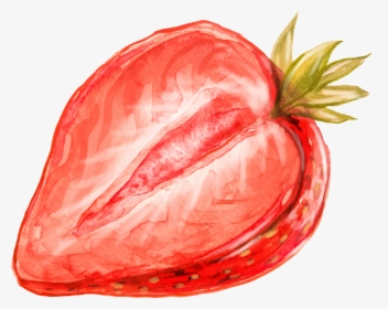 Strawberry Watercolor Png, Transparent Png, Transparent PNG