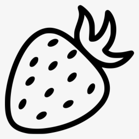 Transparent Strawberry Clip Art - Strawberry Black And White, HD Png Download, Transparent PNG