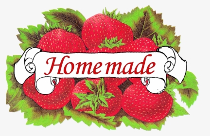 Label Strawberry Homemade Image Download - Strawberry Label, HD Png Download, Transparent PNG