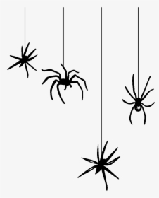 Clip Art Hanging Spider Clip Art - Halloween Spider Transparent Background, HD Png Download, Transparent PNG