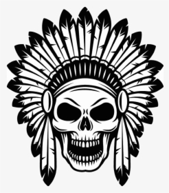 Transparent Tribal Skull Png - Native American Skull, Png Download, Transparent PNG