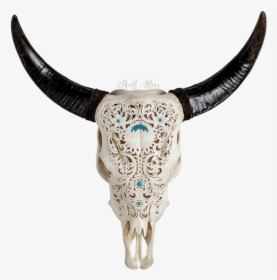 Cow Skull Tribal Cattle Xl Horns - Horn, HD Png Download, Transparent PNG