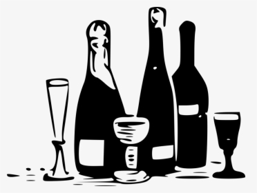 Beer Bottle,champagne,alcohol - Alkohol Clipart, HD Png Download, Transparent PNG