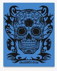 Skull Tribal Blue Canvas Print 16 X20 - Skull, HD Png Download, Transparent PNG
