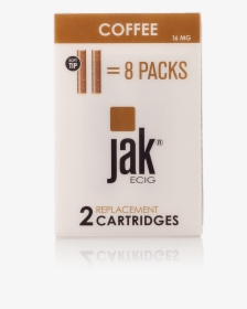 Jakecig E Cigarette Cartridges Rechargeables Coffee, HD Png Download, Transparent PNG
