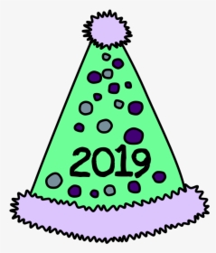Party Hat, Pom-pom, Tinsel, Dots, 2019, Purple, Green,, HD Png Download, Transparent PNG