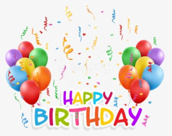 Free Png Download Transparent Happy Birthday And Baloons, Png Download, Transparent PNG
