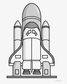 Space Shuttle Transportation Free Black White Clipart, HD Png Download, Transparent PNG