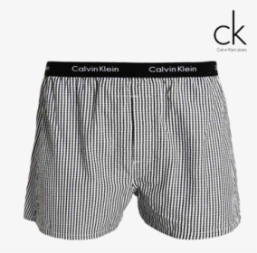 ~calvin Klein Black & White Checks Boxer Short Underwear, HD Png Download, Transparent PNG