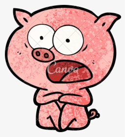 Clip Art Pig Sitting Down Icons, HD Png Download, Transparent PNG