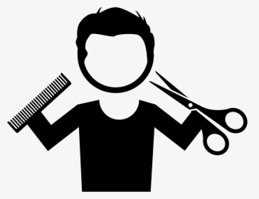 Hairdresser With Comb And Scissors, HD Png Download, Transparent PNG