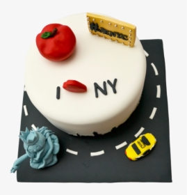 I Love New York Cake I Love Nyc With Edible Statue, HD Png Download, Transparent PNG